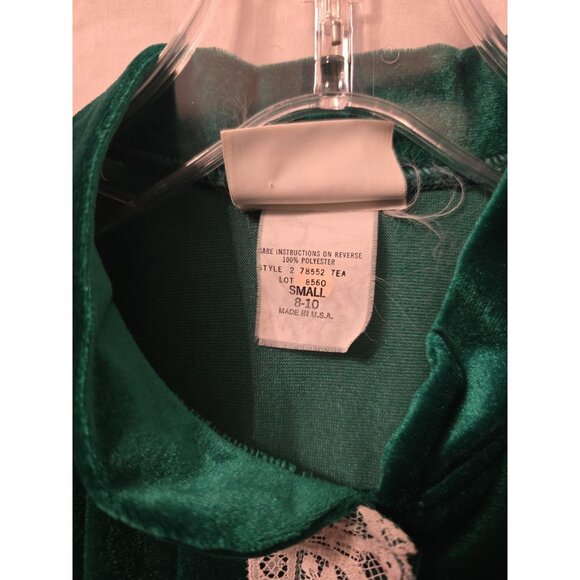 Gilligan O'Malley Womens Nightgown Vintage Velvet Velour Snap Long Green Small - Picture 11 of 11